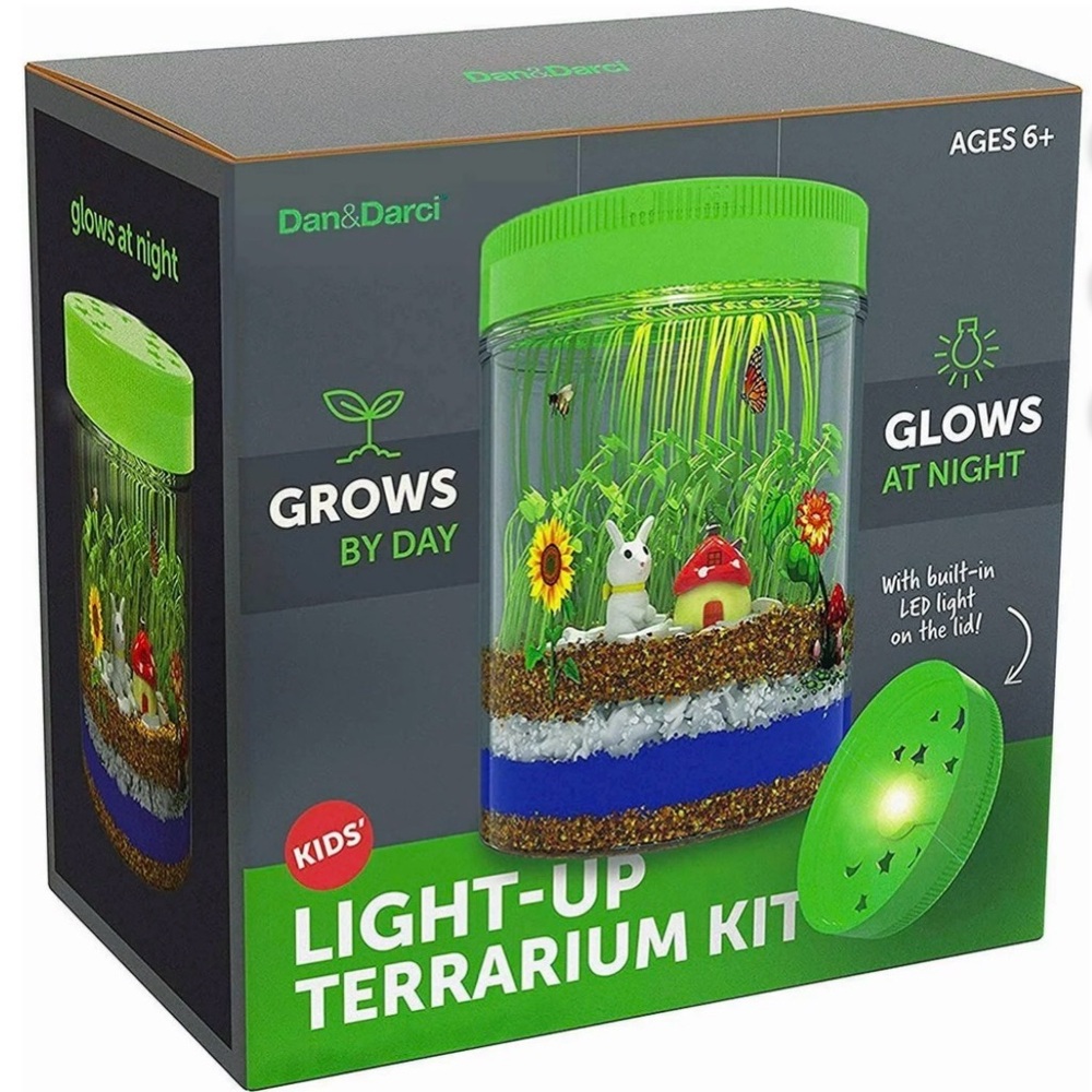 Dan & Darci Light-up Terrarium Kit for Kids - Science Kits, Gardening Gifts NEW